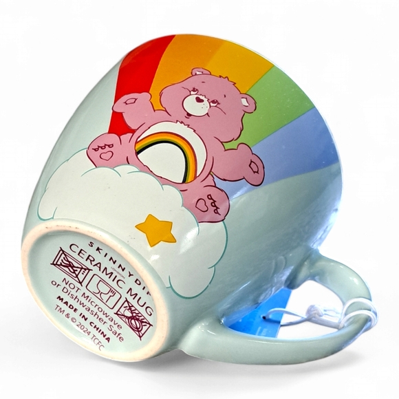 Care Bears SkinnyDip Coffee Mug Blue With Cheer Bear And Rainbow NWT - Picture 2 of 8